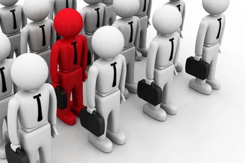 Strong team with leader Stock Illustration