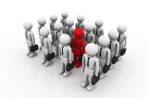 Strong team with leader Stock Illustration