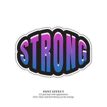 Strong text effect gradation background, vector illustration Stock Illustration