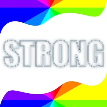 Strong text Stock Illustration