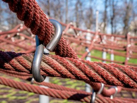 Strong thick wire rope. Stock-Fotos