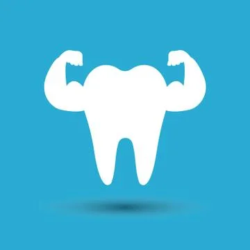 Strong tooth. Stock Illustration