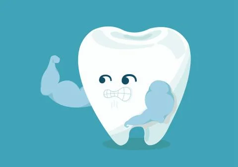 Strong tooth vector Illustrazione stock
