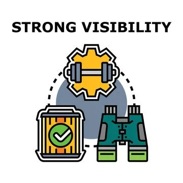Strong visibility concept representing business vision and success Stock Illustration