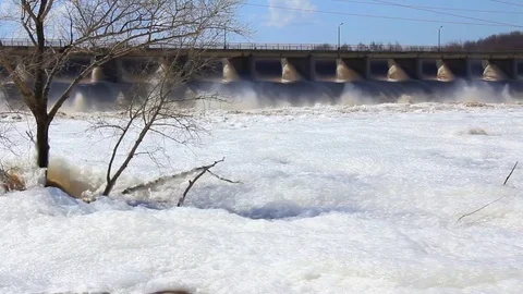 Strong water flow Stock Footage 75028394