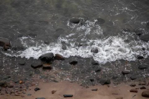 Strong waves on the beach Stock Photos