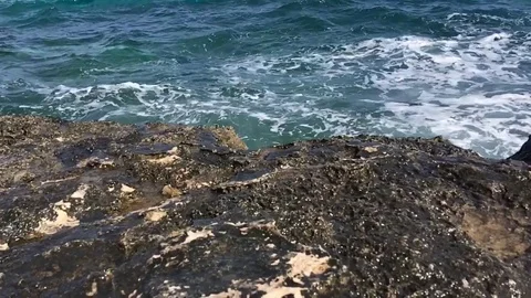 Strong waves of the sea Video stock 87411053