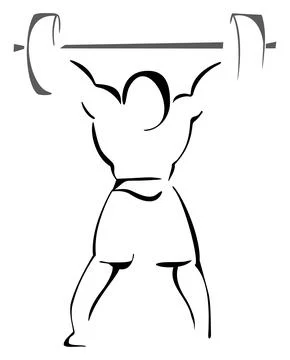 Strong weight lifter Stock Illustration