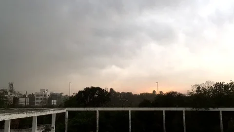 Strong wind and monsoon cloud ,Time lapse Video Stock Footage 88314991