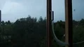 Strong wind and thunderstorm breaking into house, opening windows wide, sequence HD Footage