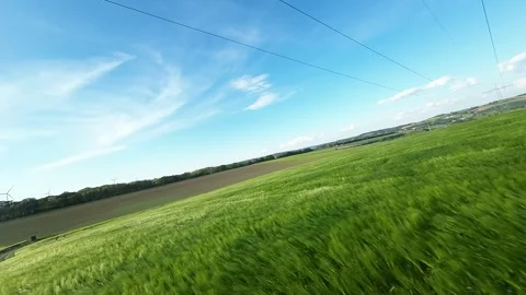Strong wind blowing through grass Stock Footage 276826251
