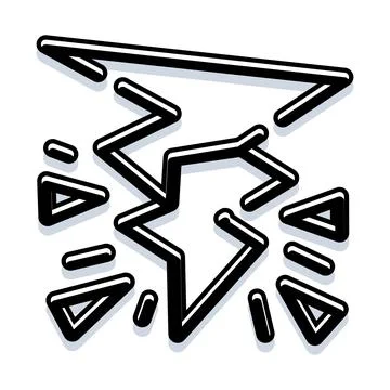 Strong wind blowing through storm weather warning icon Иллюстрация