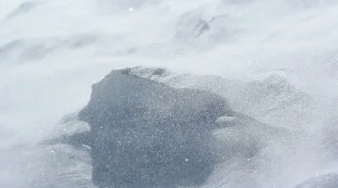 Strong wind brings snow to the surface Stock Footage 51820319