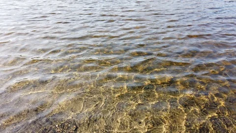 Strong wind causing ripples on the lake Stock Footage 127421190
