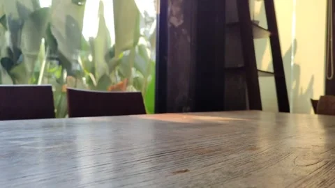 The strong wind could be seen from behind the window, reflecting the sunlight Stock Footage 252016040