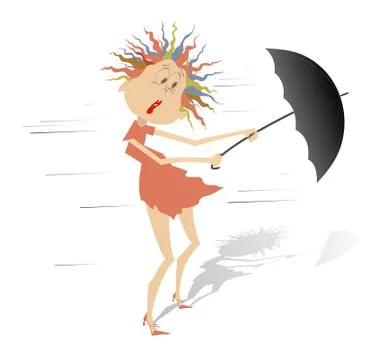 Strong wind Illustrazione stock