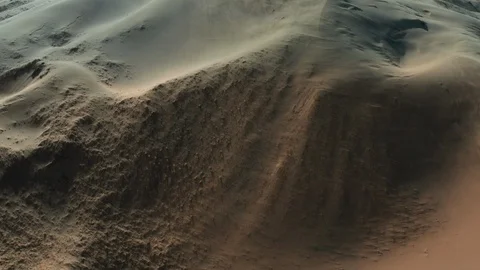 Strong Winds Blowing Sand Over the Kelso Sand Dunes Stock Footage 127008916