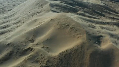 Strong Winds Blowing Sand Over the Kelso Sand Dunes Stock Footage 127008923