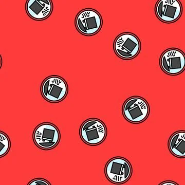 Strong winds car driving obstacles vector seamless pattern Illustrazione stock