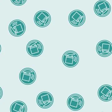 Strong winds car driving obstacles glyph seamless pattern Stock Illustration