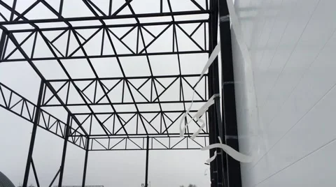 Strong winds at the construction site Stock Footage 49250208