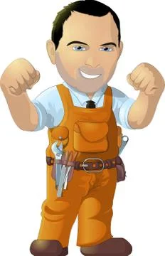 Strong worker 스톡 일러스트