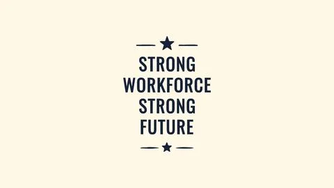 Strong Workforce Strong Future Typography イラスト素材