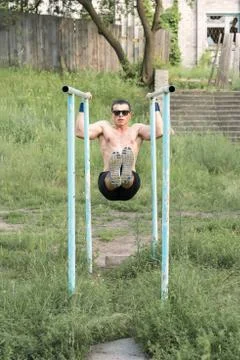 Strong young athlete Stock Photos