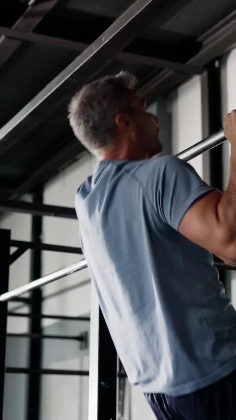 Strong Young Man Doing Pull Up Workout Video stock 288566782