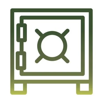 Strongbox gradient style icon vector design Stock Illustration