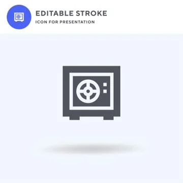 Strongbox icon vector, filled flat sign, solid pictogram isolated on white, logo イラスト素材