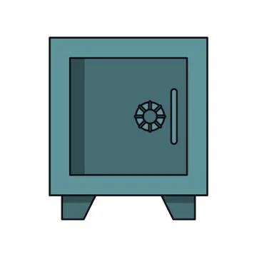 Strongbox money security symbol Stock Illustration