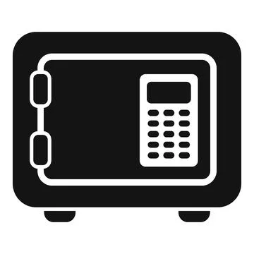 Strongbox protecting valuables with electronic lock system Stock Illustration
