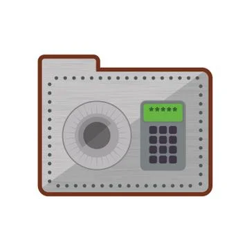 Strongbox security system protection icon. Vector graphic Stock Illustration