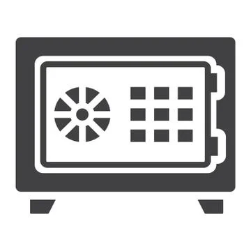 Strongbox solid icon, bank safe and security Stock Illustration