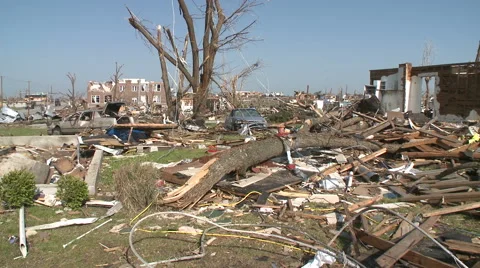The Strongest Also Fall - Tornado Destruction Stock Footage 54710734