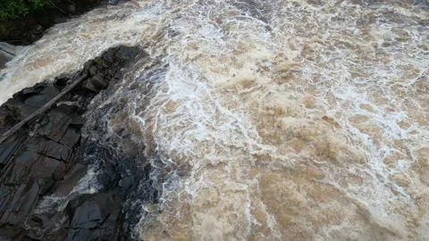 Strongest stream of water in the river Stock Footage 155694379