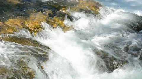Strongly flowing river Stock Footage 42766880