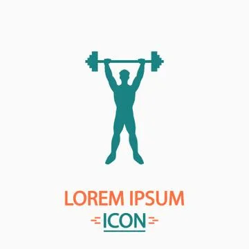 Strongman computer symbol Stock Illustration
