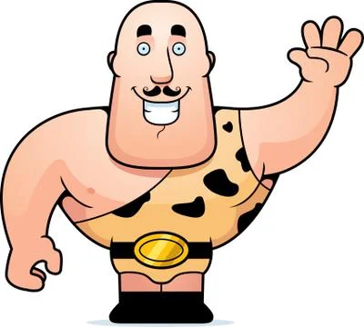 Strongman Waving Stock Illustration