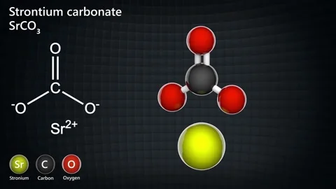 Strontium carbonate (SrCO3) . Seamless loop. Video stock 154118613