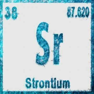 Strontium Chemical Element Blue on White Stock Illustration