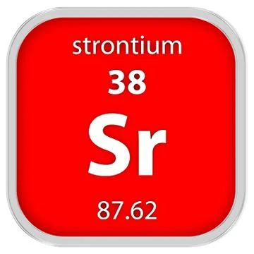 Strontium material sign 写真素材