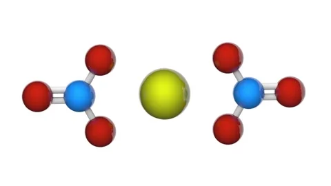 Strontium nitrate. Sr(NO3)2. Seamless loop. White background Stock Footage 154118560