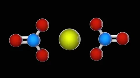 Strontium nitrate. Sr(NO3)2. Seamless loop. RGB + Alpha (Transparent) channel. Stock Footage 154118578