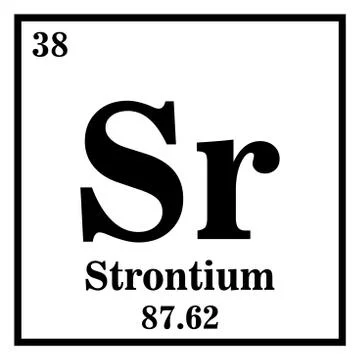Strontium Periodic Table of the Elements Vector illustration eps 10 Illustrazione stock