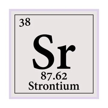 Strontium Periodic Table of the Elements Vector illustration eps 10. Stock Illustration