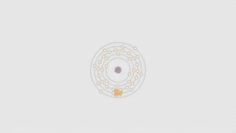 Strontium Sr Bohr Atom Model Clean No Text Animation Video Overlay Alpha 4K Видео 339369920