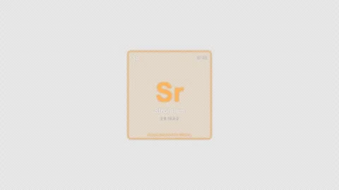 Strontium Sr Periodic Table Element Tile Labeled Animation Video Overlay Alpha 4 動画素材 339369880