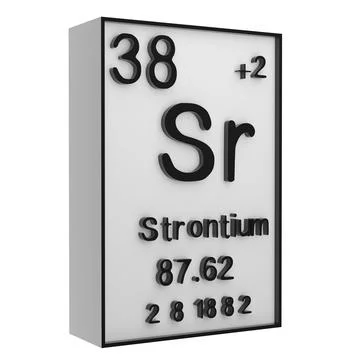 Strontium,Phosphorus on the periodic table of the elements on white blackgr.. イラスト素材
